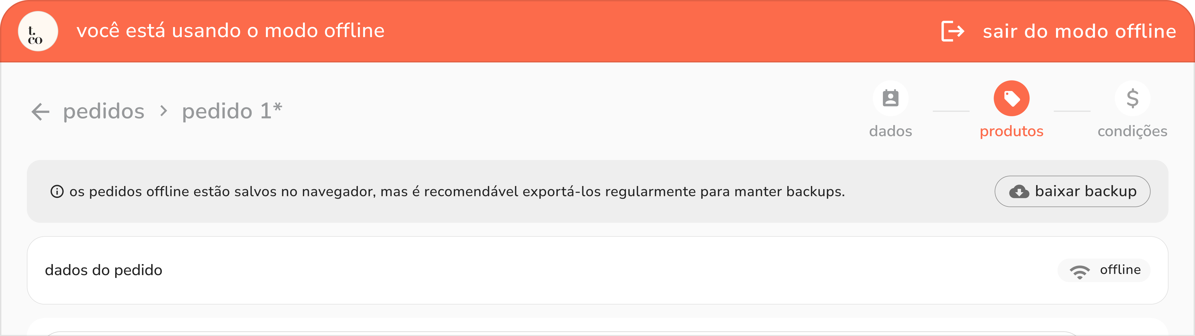 banner de conectividade offline