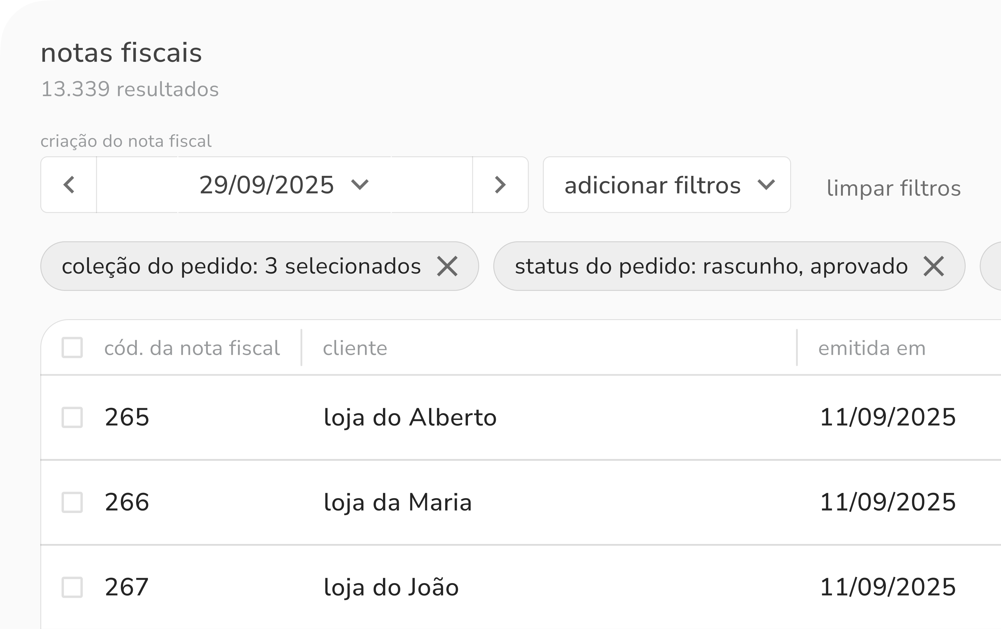 banner de notas fiscais